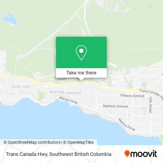 Trans Canada Hwy map