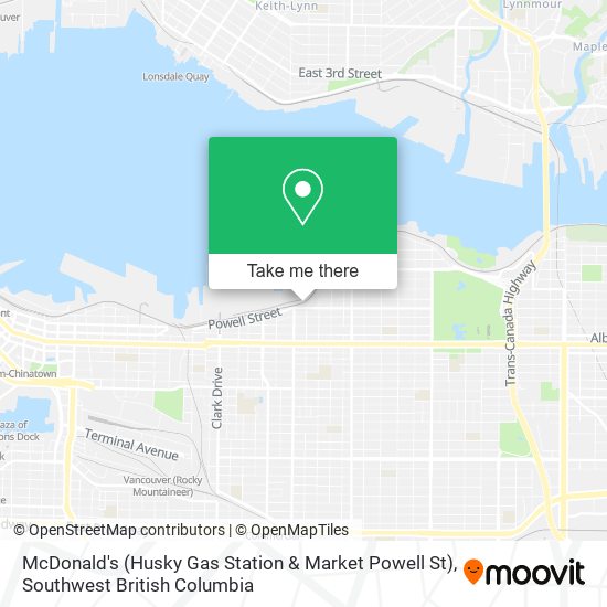 McDonald's (Husky Gas Station & Market Powell St) map