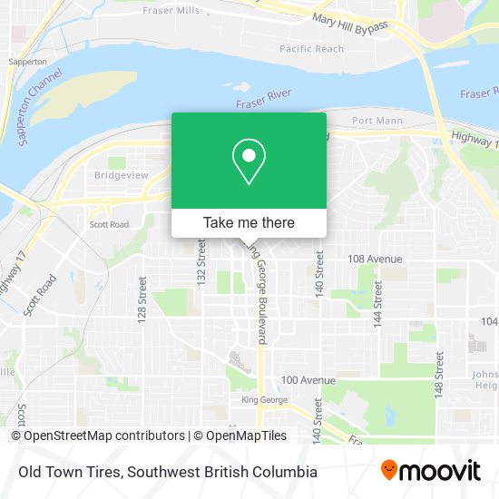 Old Town Tires map