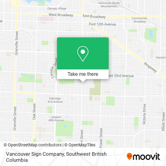 Vancouver Sign Company map