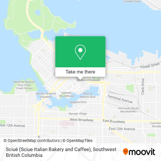 Sciué (Sciue Italian Bakery and Caffee) plan