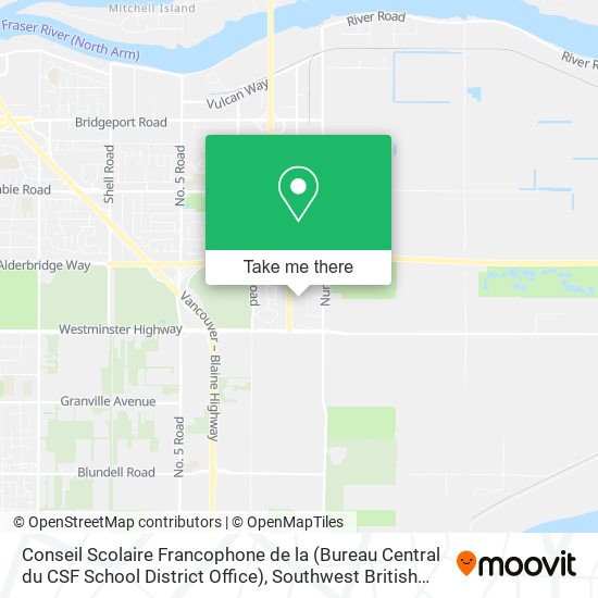 Conseil Scolaire Francophone de la (Bureau Central du CSF School District Office) map