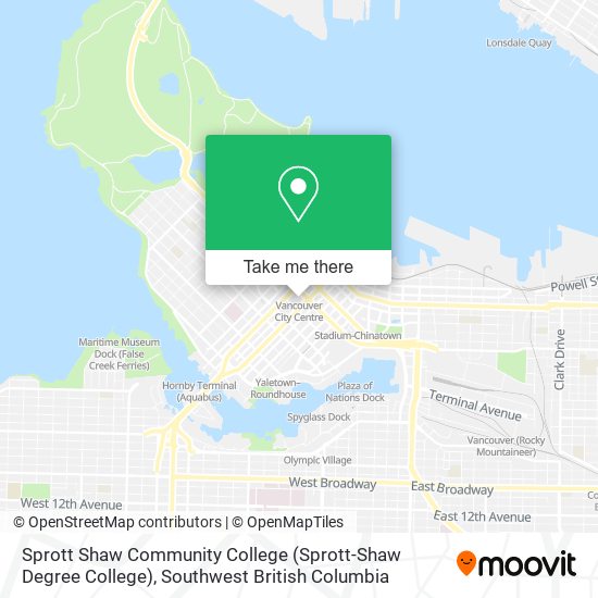 Sprott Shaw Community College map