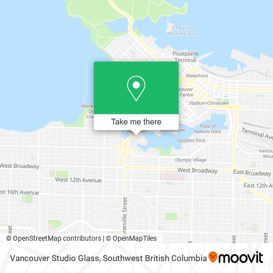 Vancouver Studio Glass map