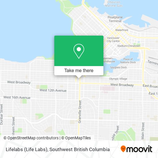 Lifelabs (Life Labs) map