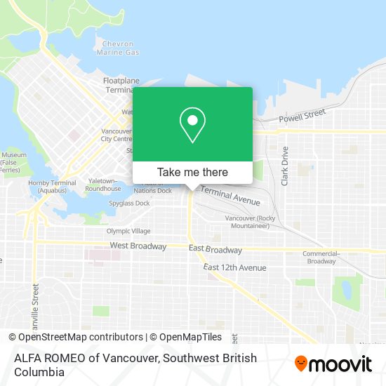 ALFA ROMEO of Vancouver map