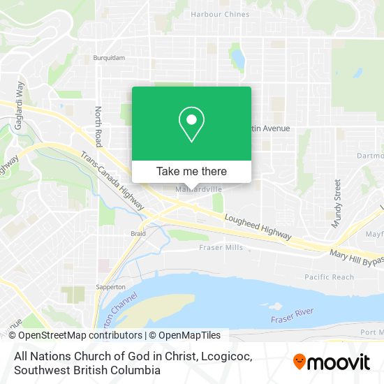 All Nations Church of God in Christ, Lcogicoc map