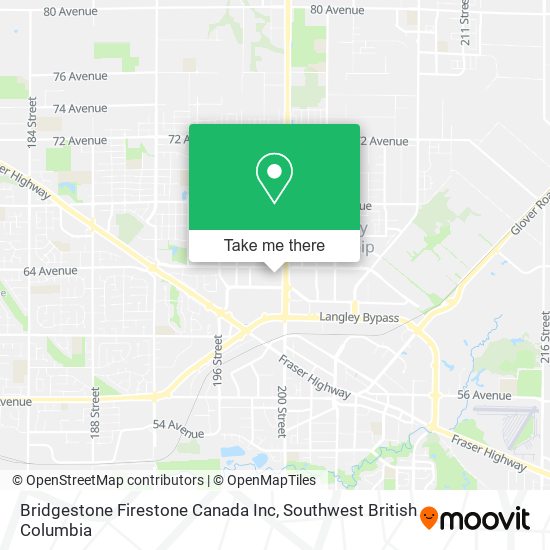 Bridgestone Firestone Canada Inc map