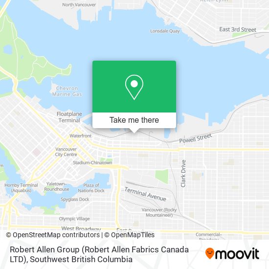Robert Allen Group (Robert Allen Fabrics Canada LTD) map