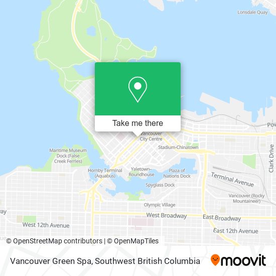 Vancouver Green Spa map