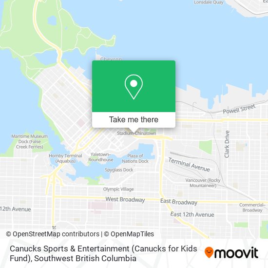 Canucks Sports & Entertainment (Canucks for Kids Fund) map