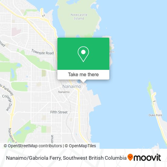 Nanaimo/Gabriola Ferry map