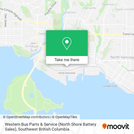 Western Bus Parts & Service (North Shore Battery Sales) map