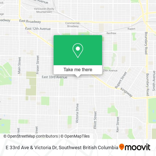 E 33rd Ave & Victoria Dr map