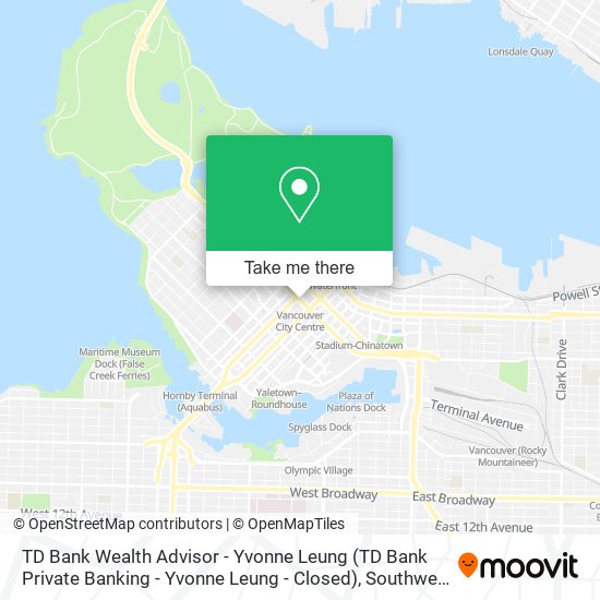 TD Bank Wealth Advisor - Yvonne Leung (TD Bank Private Banking - Yvonne Leung - Closed) map