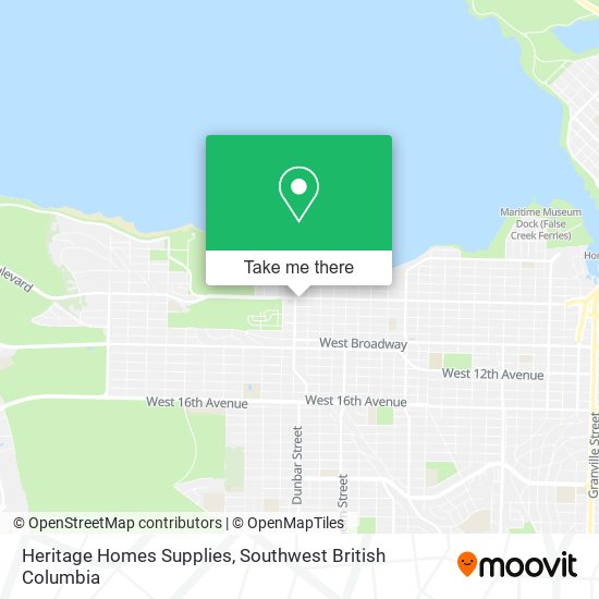Heritage Homes Supplies map