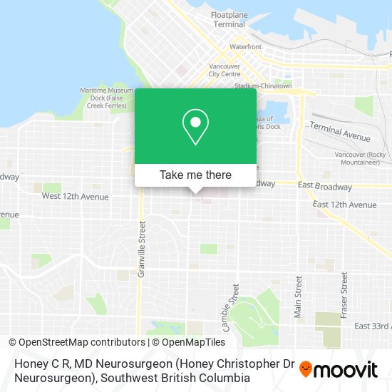 Honey C R, MD Neurosurgeon (Honey Christopher Dr Neurosurgeon) map