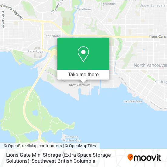 Lions Gate Mini Storage (Extra Space Storage Solutions) map