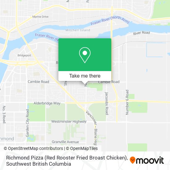 Richmond Pizza (Red Rooster Fried Broast Chicken) map