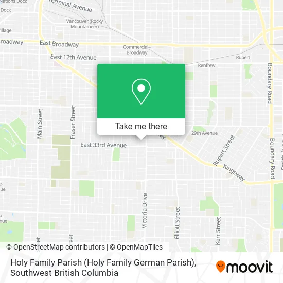 Holy Family Parish map