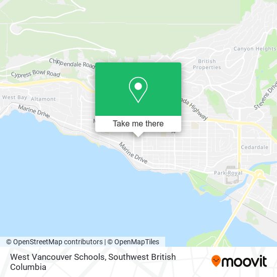 West Vancouver Schools map