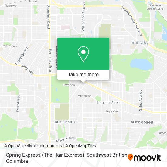 Spring Express (The Hair Express) map