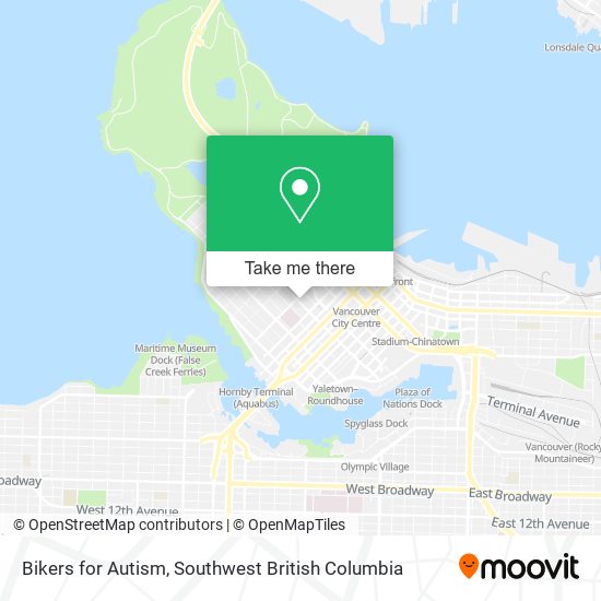 Bikers for Autism map