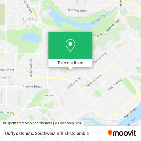 Duffy's Donuts map