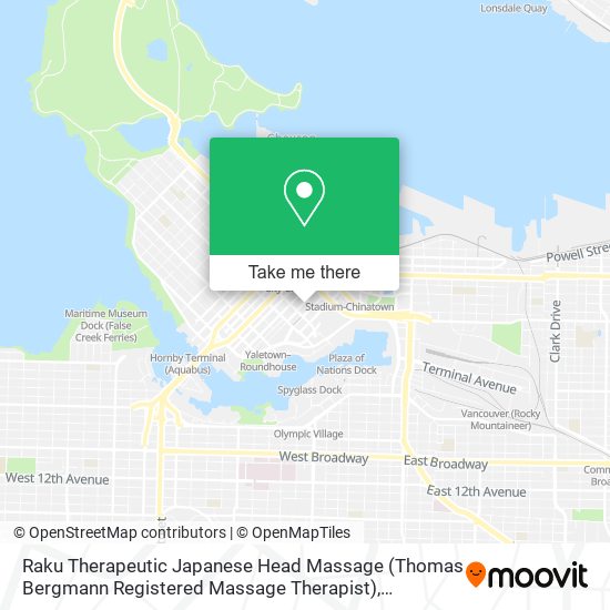 Raku Therapeutic Japanese Head Massage (Thomas Bergmann Registered Massage Therapist) map