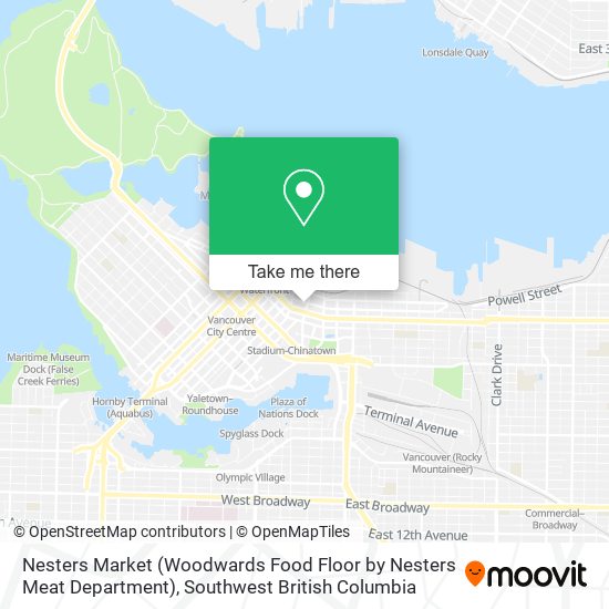 Nesters Market (Woodwards Food Floor by Nesters Meat Department) map