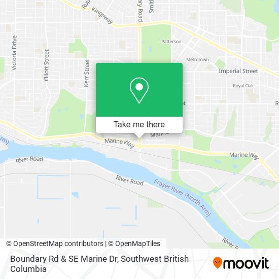 Boundary Rd & SE Marine Dr map