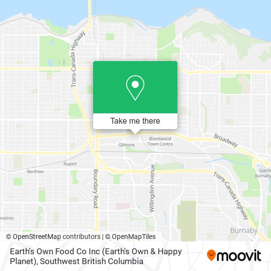Earth's Own Food Co Inc (Earth's Own & Happy Planet) map
