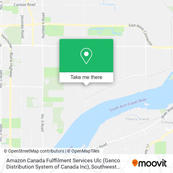 Amazon Canada Fulffilment Services Ulc (Genco Distribution System of Canada Inc) map