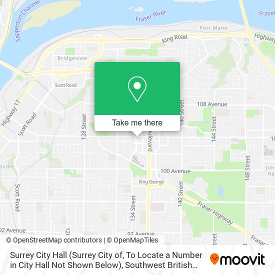 Surrey City Hall (Surrey City of, To Locate a Number in City Hall Not Shown Below) plan