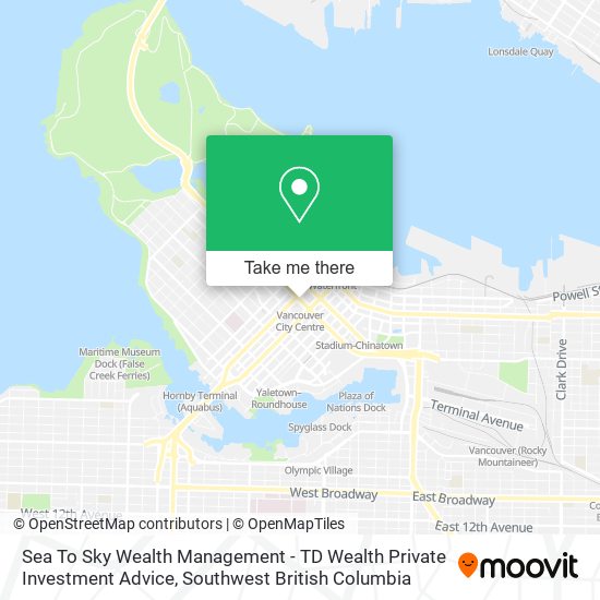 Sea To Sky Wealth Management - TD Wealth Private Investment Advice map