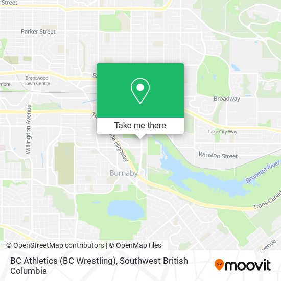 BC Athletics (BC Wrestling) map