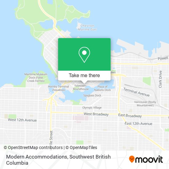 Modern Accommodations map