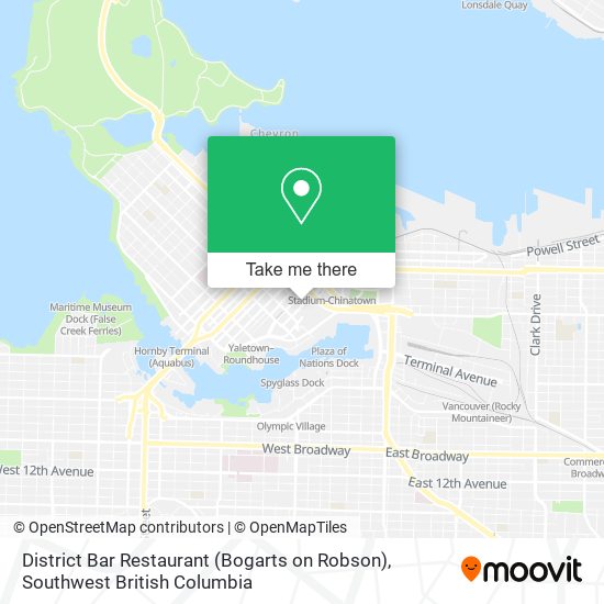 District Bar Restaurant (Bogarts on Robson) plan