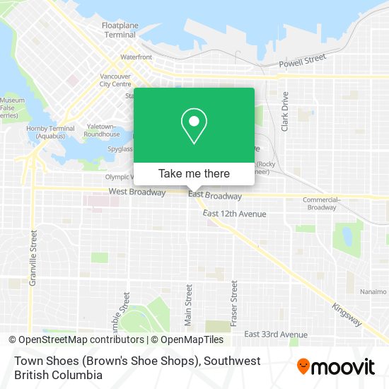 Town Shoes (Brown's Shoe Shops) map