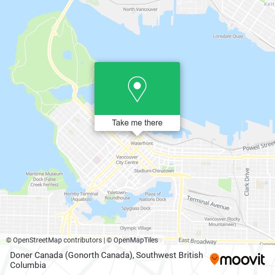 Doner Canada (Gonorth Canada) map
