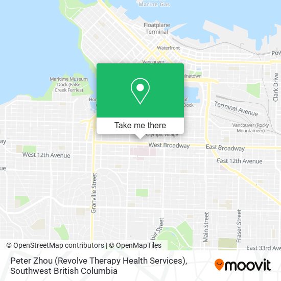 Peter Zhou (Revolve Therapy Health Services) map