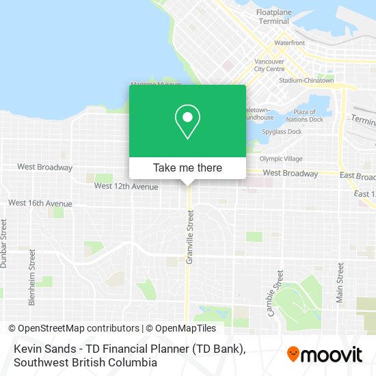 Kevin Sands - TD Financial Planner (TD Bank) map