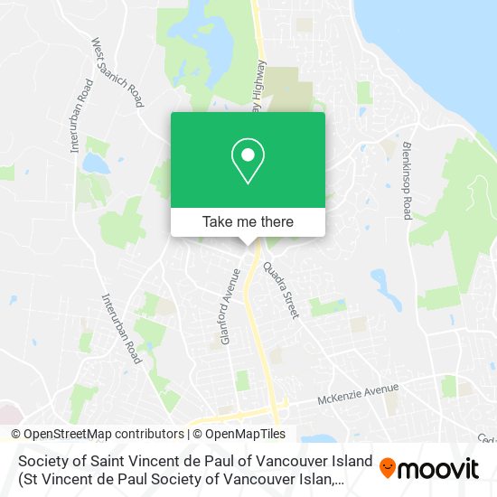 Society of Saint Vincent de Paul of Vancouver Island map