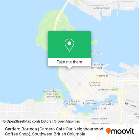Cardero Bottega (Cardero Cafe Our Neighbourhood Coffee Shop) map
