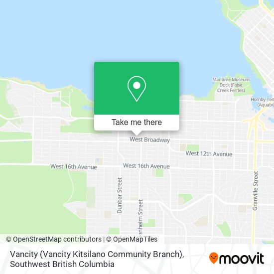 Vancity (Vancity Kitsilano Community Branch) map