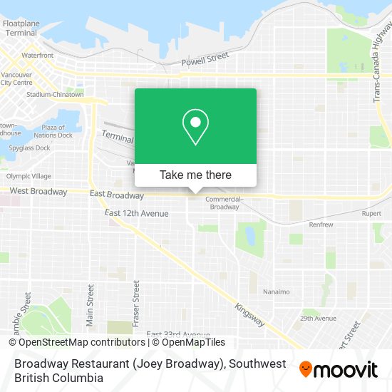 Broadway Restaurant (Joey Broadway) map