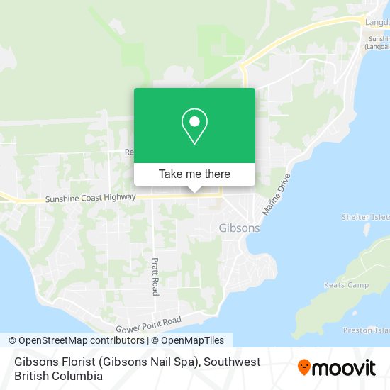 Gibsons Florist (Gibsons Nail Spa) map