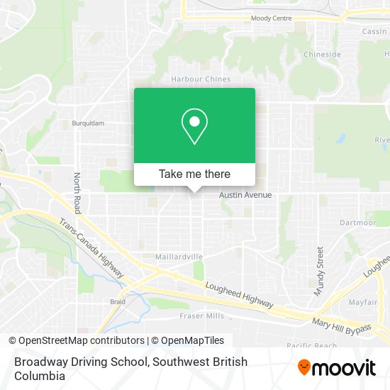Broadway Driving School map