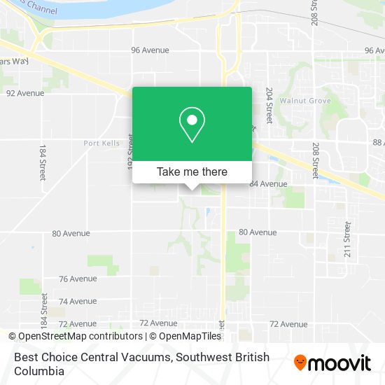 Best Choice Central Vacuums map