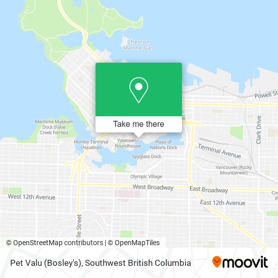 Pet Valu (Bosley's) map